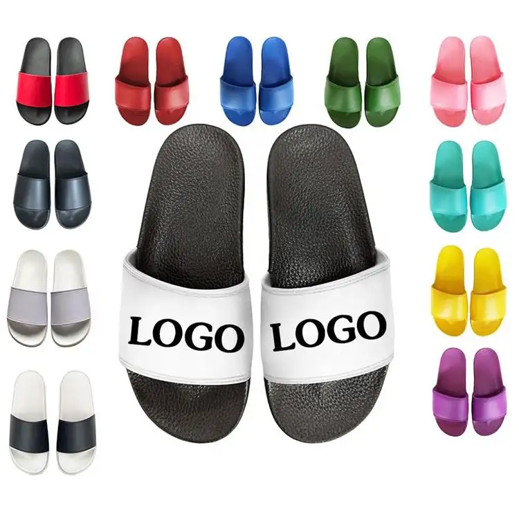 Bedrukte slippers in verschillende kleuren