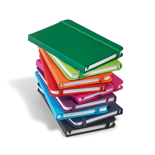 Bedrukte notitieboekjes in verschillende kleuren