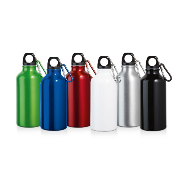 Metalen drinkflessen met logo in verschillende kleuren