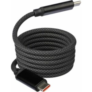 Zwarte bedrukbare laadkabel met USB-c uitgang